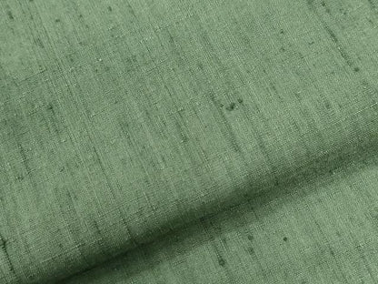 平和屋着物●結城紬　色無地　老竹色　正絹　逸品　CABM4046yc