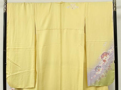 平和屋着物●豪華振袖　駒刺繍　舞桜文　暈し染め　金彩　正絹　逸品　未使用　CABM4048yc