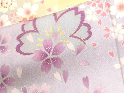 平和屋着物●豪華振袖　駒刺繍　舞桜文　暈し染め　金彩　正絹　逸品　未使用　CABM4048yc