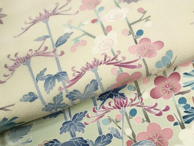 平和屋着物●本加賀友禅作家　寺西一紘　訪問着　飛鳥裏菊松竹梅　暈し染め　正絹　逸品　CABM4051yc