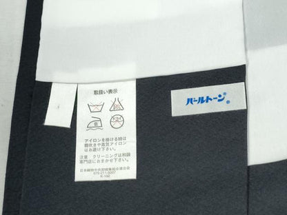 平和屋着物●訪問着　総刺繍　舞桜丸文　蛍暈し　紺地　金銀糸　正絹　逸品　CABM4055yc