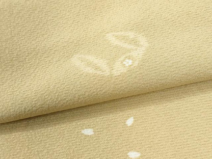 平和屋着物●上質な小紋　枝花文　正絹　逸品　CABM4063yc