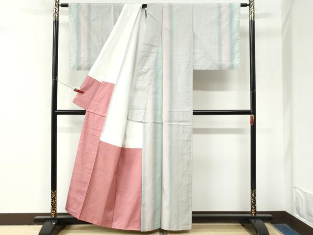 平和屋着物●上質な紬　霞文　正絹　逸品　CABM4069yc