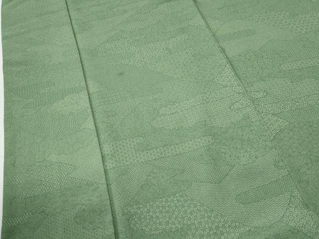 平和屋着物●重要無形文化財　人間国宝　中村勇二郎　江戸小紋　エ霞遠山吉祥花文　正絹　逸品　CABM4073yc
