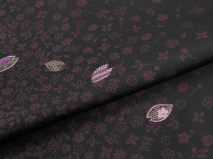 平和屋着物●訪問着　本場縞大島紬　9マルキ　刺繍　琉球貝紫　舞花弁　正絹　逸品　CABM4074yc