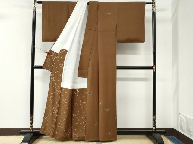 平和屋着物●染色作家　斉藤三才　訪問着　三才鳥　正絹　逸品　CABM4076yc