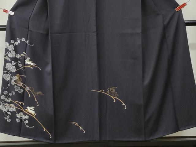 平和屋着物●訪問着　刺繍　跳兎蔦の葉文　金彩　鈴乃屋扱い　正絹　逸品　CABM4086yc