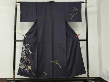 平和屋着物●訪問着　刺繍　跳兎蔦の葉文　金彩　鈴乃屋扱い　正絹　逸品　CABM4086yc