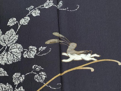 平和屋着物●訪問着　刺繍　跳兎蔦の葉文　金彩　鈴乃屋扱い　正絹　逸品　CABM4086yc