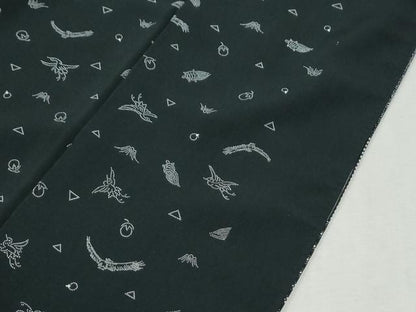 平和屋着物●江戸小紋　寄せ小紋柄　黒地　ますいわ屋扱い　正絹　逸品　CABM4088yc