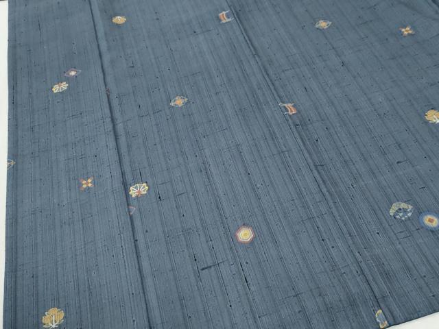 平和屋着物●上質な小紋　紬地　吉祥文　正絹　逸品　CABM4089yc