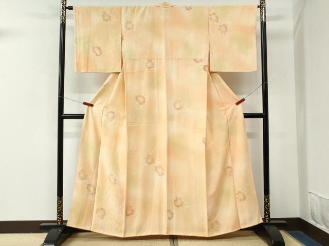 平和屋着物●上質な小紋　地紋起こし　舞花文　暈し染め　正絹　逸品　CABM4090yc