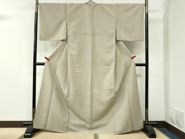 平和屋着物●江戸小紋　角通し　洗える着物　CABM4097yc