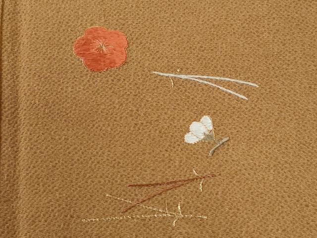 平和屋着物●訪問着　総刺繍　吹き寄せ花文　金糸　鬼しぼ縮緬　正絹　逸品　CABM4100yc