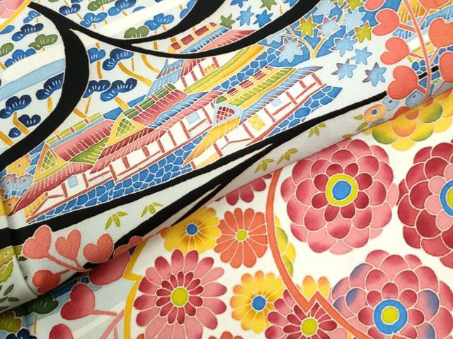 平和屋着物●本加賀友禅作家　押田正義　黒留袖　流水桐風景花文　正絹　逸品　CABM4103yc