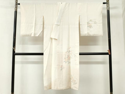 平和屋着物●長襦袢　袷　草花文　暈し染め　正絹　逸品　CABM4112yc