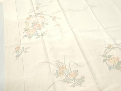 平和屋着物●長襦袢　袷　草花文　暈し染め　正絹　逸品　CABM4112yc