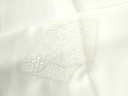 平和屋着物●中国三大刺繍　スワトウ刺繍　総刺繍　長襦袢　無双仕立て　地紙枝花文　金糸　正絹　逸品　CABM4113yc