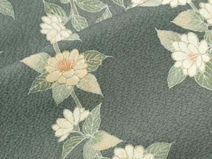 平和屋着物●訪問着　刺繍　枝花文　金彩　正絹　逸品　CABM4118yc