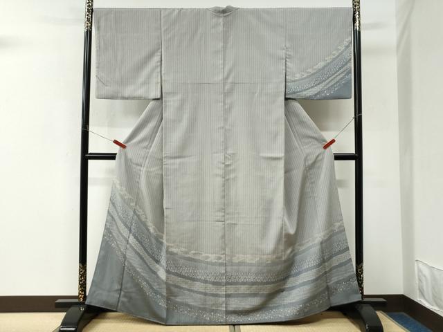 平和屋着物●訪問着　お召地　吉祥花文　正絹　逸品　CABM4125yc
