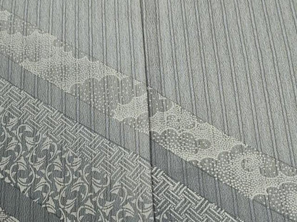 平和屋着物●訪問着　お召地　吉祥花文　正絹　逸品　CABM4125yc
