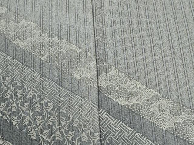 平和屋着物●訪問着　お召地　吉祥花文　正絹　逸品　CABM4125yc