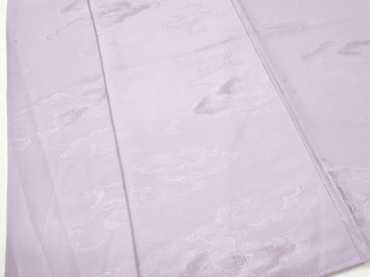 平和屋着物●上質な色無地　雲重ね地紋　浅紫色　正絹　逸品　未使用　CABM4128yc