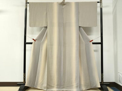 平和屋着物●上質な小紋　霞文　暈し染め　鬼しぼ縮緬　正絹　逸品　CABM4134yc