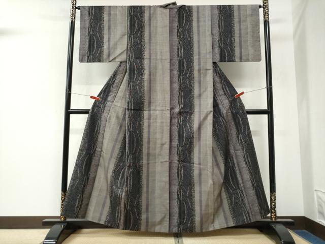 平和屋着物●本場大島紬　9マルキ　吉祥間道　正絹　逸品　CABM4150yc