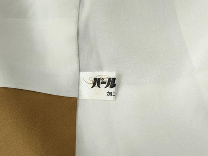 平和屋着物●上質な小紋　紬地　絞り　型染め　霞草花文　正絹　逸品　CABM4168yc