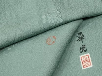 平和屋着物●上質な小紋　作家物　舞花文　正絹　逸品　CABM4177yc