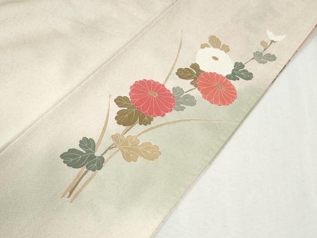 平和屋着物●訪問着　駒刺繍　風景花文　暈し染め　金彩　正絹　逸品　CABM4178yc