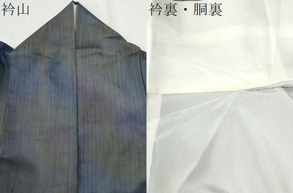 平和屋着物●訪問着　紬地　霞遠山樹林文　正絹　逸品　CABM4184yc