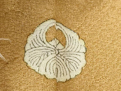 平和屋着物●上質な色無地　霞地紋　飴色　正絹　逸品　未使用　CABM4188yc