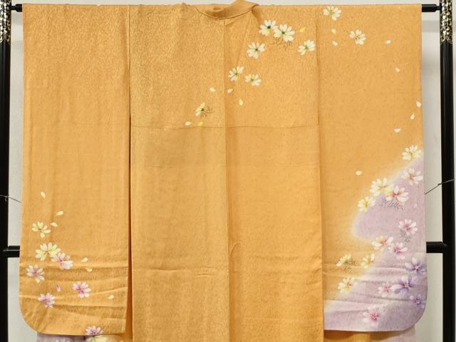 平和屋着物●豪華振袖　舞花文　暈し染め　正絹　逸品　CABM4190yc