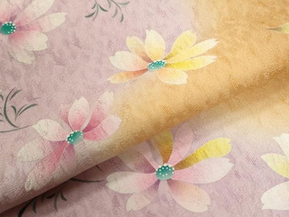 平和屋着物●豪華振袖　舞花文　暈し染め　正絹　逸品　CABM4190yc