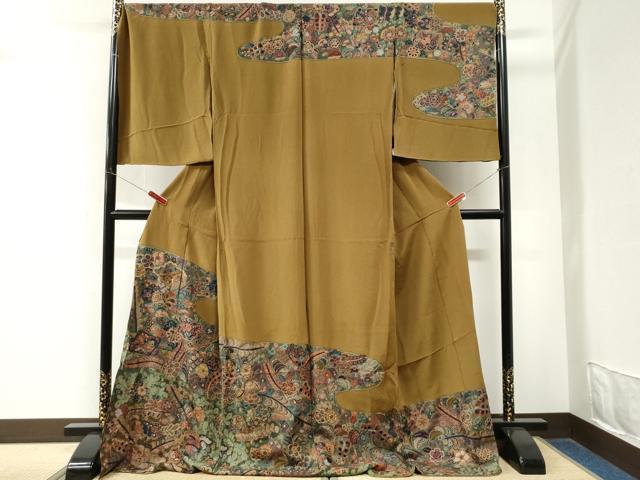 平和屋着物●中国三大刺繍　スワトウ刺繍　訪問着　辻が花　金糸　仮絵羽　正絹　逸品　未使用　CABM4197yc