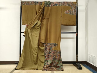 平和屋着物●中国三大刺繍　スワトウ刺繍　訪問着　辻が花　金糸　仮絵羽　正絹　逸品　未使用　CABM4197yc