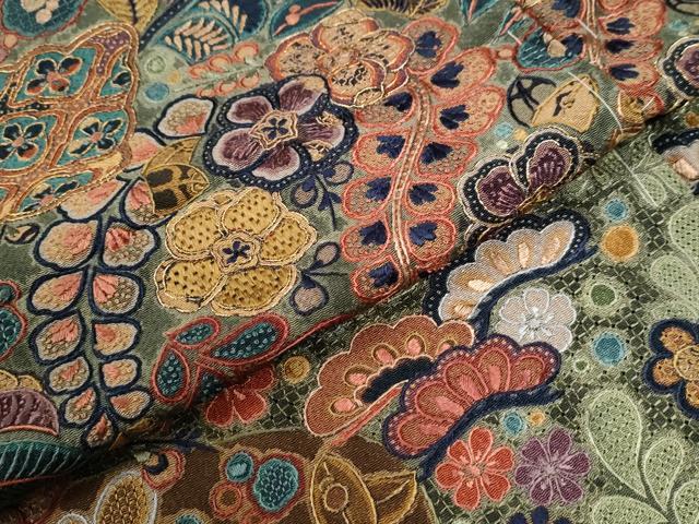 平和屋着物●中国三大刺繍　スワトウ刺繍　訪問着　辻が花　金糸　仮絵羽　正絹　逸品　未使用　CABM4197yc