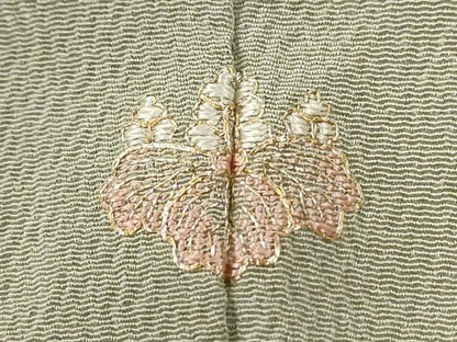 平和屋着物●訪問着　竜田川鬘帯花文　暈し染め　鬼しぼ縮緬　正絹　逸品　CABM4200yc