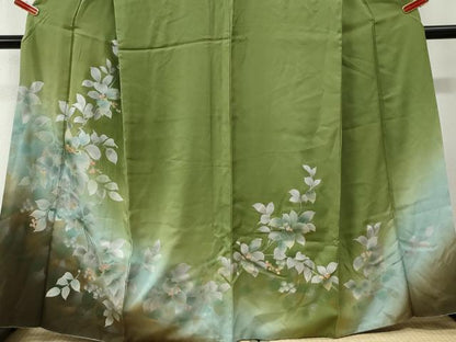 平和屋着物●訪問着　螺鈿　南天花文　暈し染め　金彩　正絹　逸品　CABM4214yc