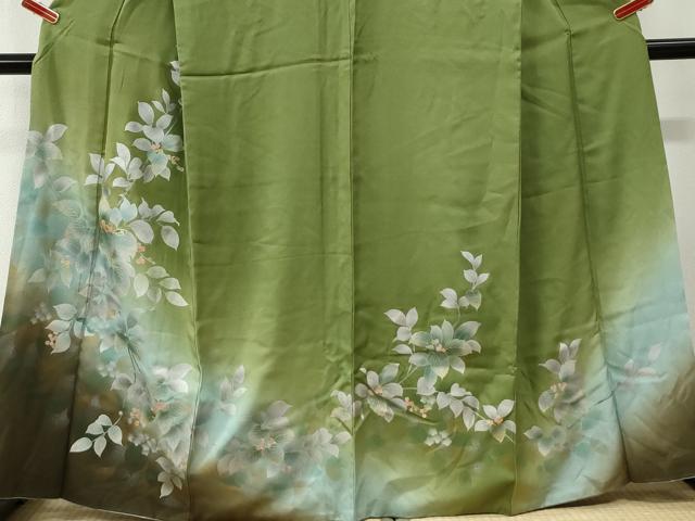 平和屋着物●訪問着　螺鈿　南天花文　暈し染め　金彩　正絹　逸品　CABM4214yc