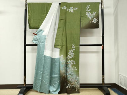 平和屋着物●訪問着　螺鈿　南天花文　暈し染め　金彩　正絹　逸品　CABM4214yc