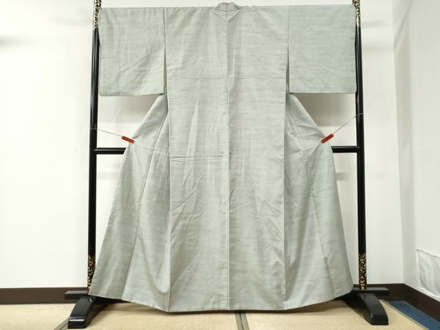 平和屋着物●石川県指定無形文化財　牛首紬　白山工房　手織り　霞文　正絹　逸品　CABM4217yc