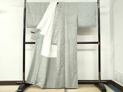 平和屋着物●石川県指定無形文化財　牛首紬　白山工房　手織り　霞文　正絹　逸品　CABM4217yc