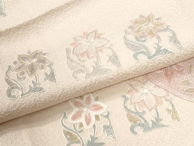 平和屋着物●中国三大刺繍　蘇州刺繍　スワトウ刺繍　総刺繍　色留袖　更紗草花文　正絹　逸品　CABM4218yc