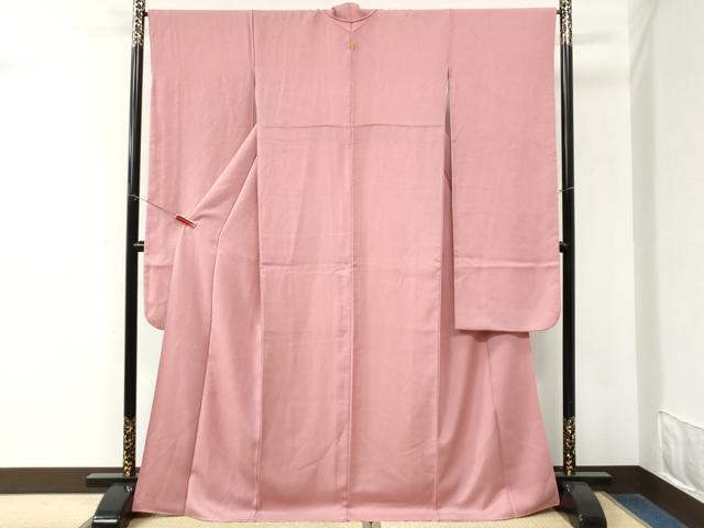 平和屋着物●豪華振袖　色無地　石竹色　正絹　逸品　CABM4223yc