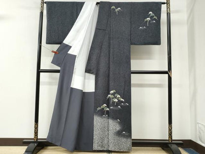 平和屋着物●京友禅の第一人者　松井青々　訪問着　浜松文　暈し染め　金彩　正絹　逸品　CABM4224yc