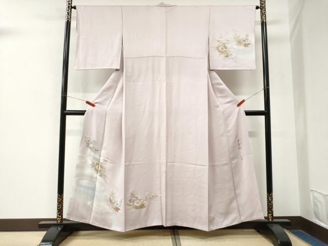 平和屋着物●金彩友禅　卓越技能者・名工・和田光正監修　京金彩　華陽　訪問着　舟花文　鈴乃屋扱い　正絹　逸品　CABM4226yc