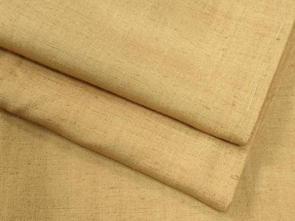 平和屋着物●結城紬　色無地　黄橡色　正絹　逸品　未使用　CABM4228yc